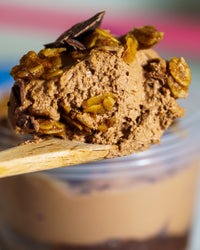 Dark Chocolate Tahini Mousse Cup | كوب موس الشوكولاتة الداكنة والطحينة